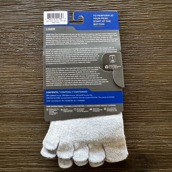 🟢NWT🟢 Injinji Crew Length Performance Liner Toesocks - Size M - Picture 2 of 2